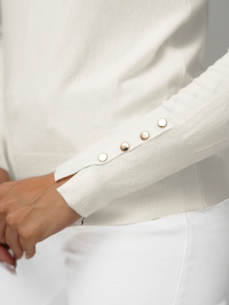 Női pulóver fehér OZONEE JS/8004/8