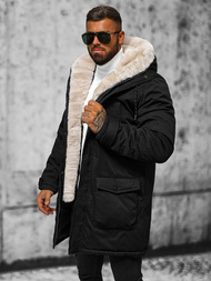 Férfi téli parka kabát fekete OZONEE JS/5M120/392