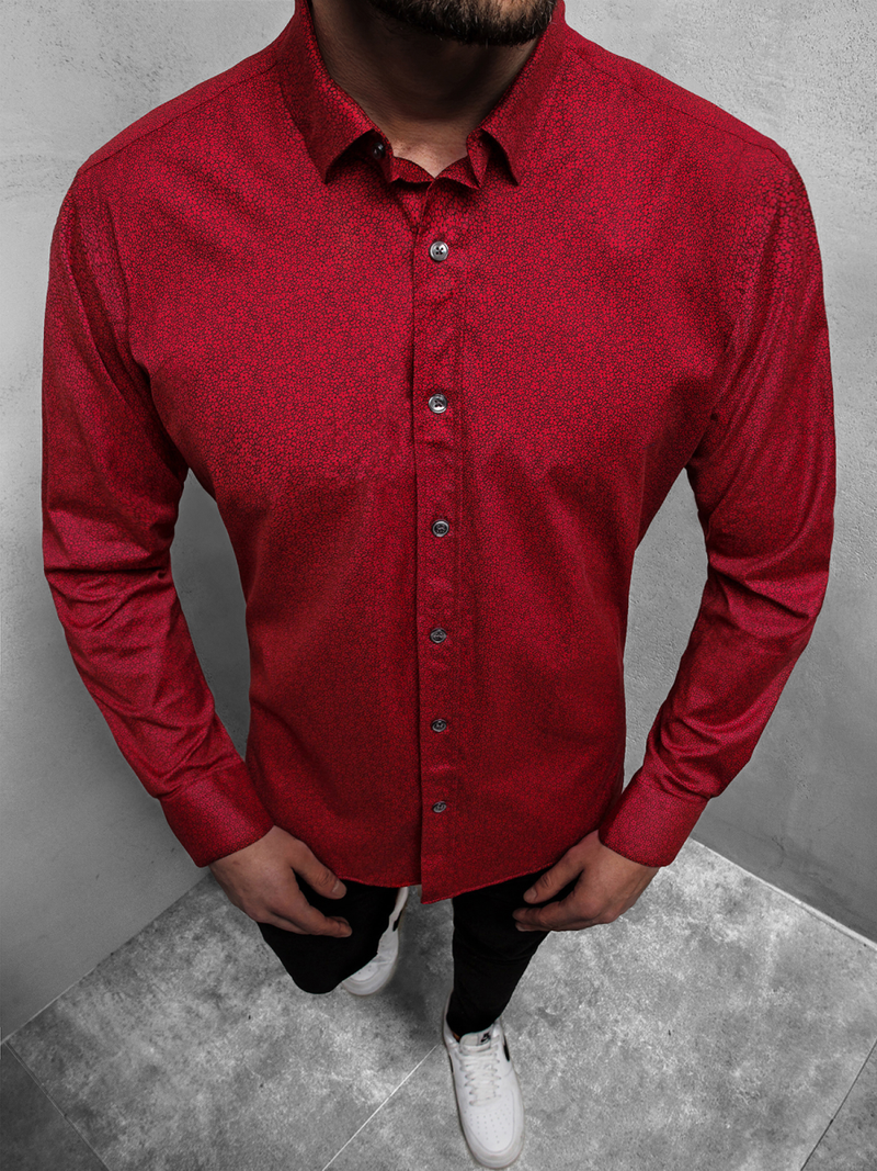 Férfi Ing Piros OZONEE B/K59Z