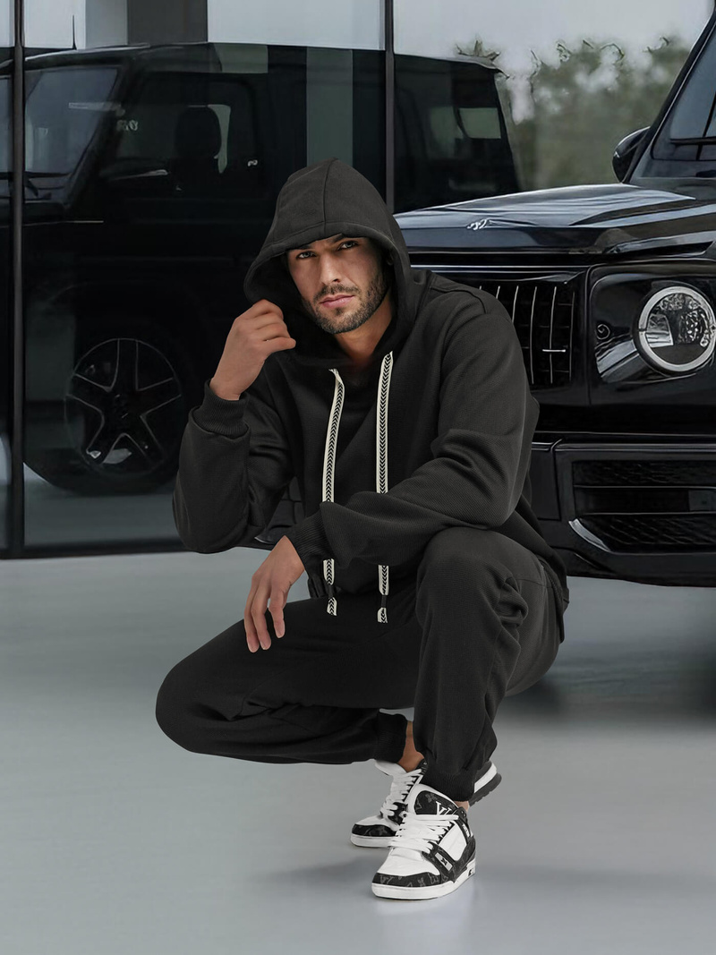 Férfi melegítő együttes Fekete OZONEE O/3C582AB