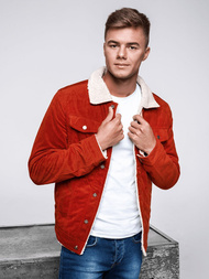 Férfi farmer dzseki narancs OZONEE JB/JP1179/3Z