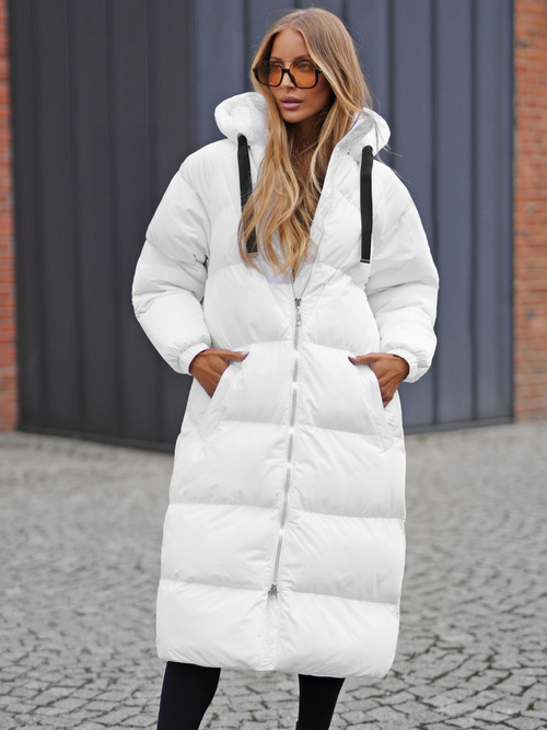 Női téli kabát fehér OZONEE JS/5M3163/281Z