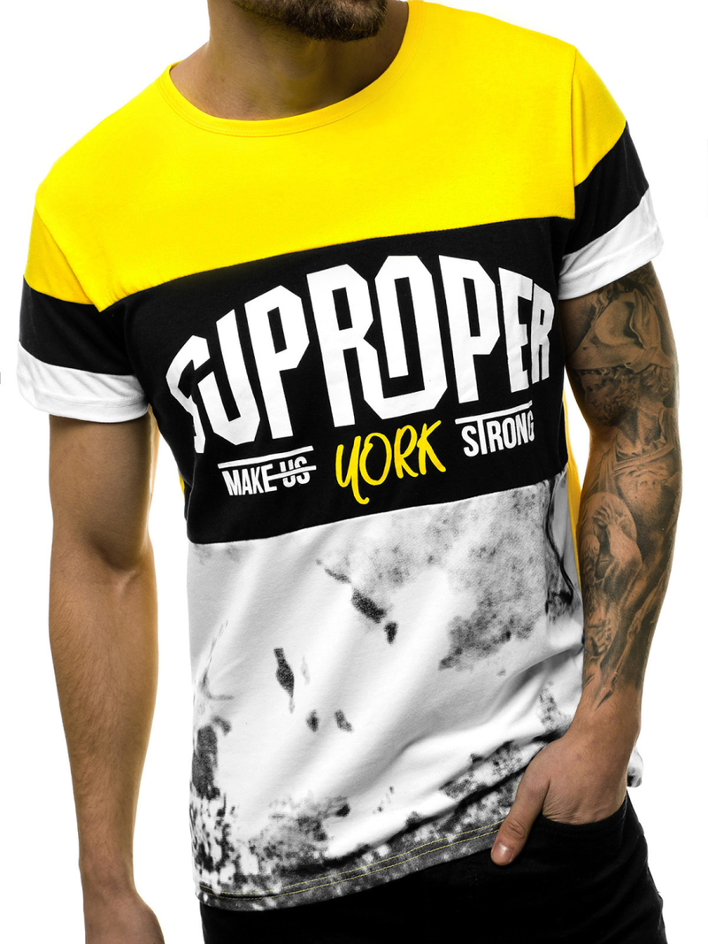 Férfi póló Sárga OZONEE JS/KS1974