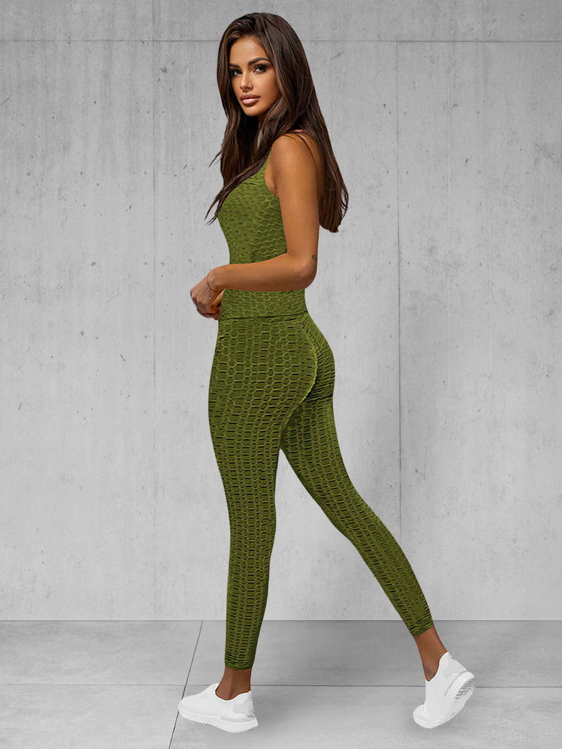 Kétrészes női tréning szett khaki OZONEE JS/YW88037/7Z