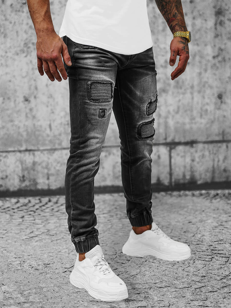 Férfi Nadrág Jogger Fekete OZONEE NB/MP0052/2N