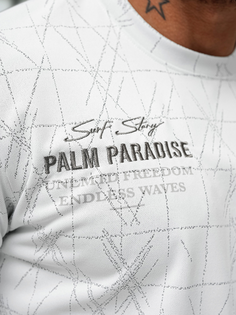 Férfi Póló Fehér OZONEE O/QQ1530