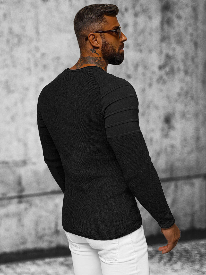 Férfi Pulóver Fekete OZONEE L/2500