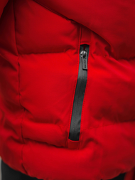 Férfi Steppelt Kabát Piros OZONEE O/M798