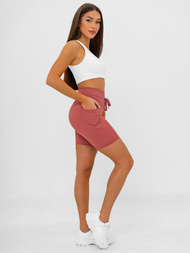 Rövid női leggings burgundia OZONEE JS/XY24026S