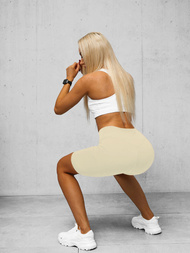 Rövid női leggings ecru OZONEE O/K5-J