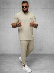 Férfi Póló Bézs OZONEE O/Y960T