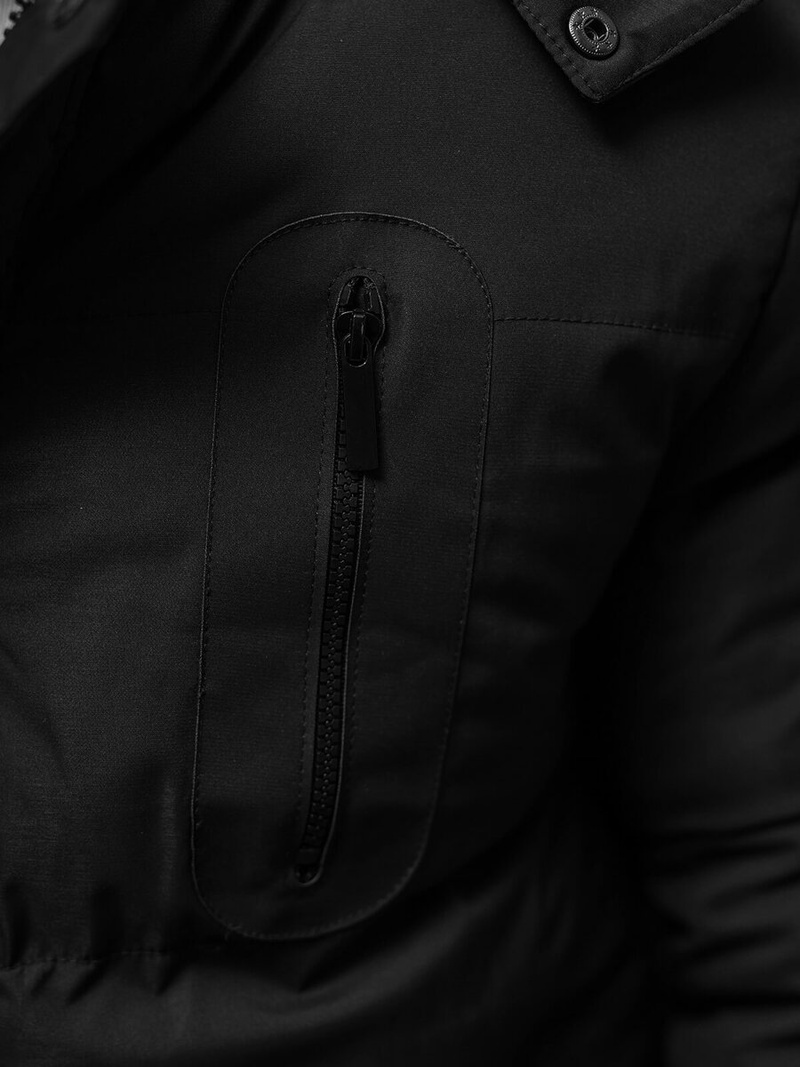 Férfi Steppelt Kabát Fekete OZONEE JS/5M3118/392