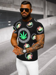 Férfi Póló Fekete OZONEE O/T135/3