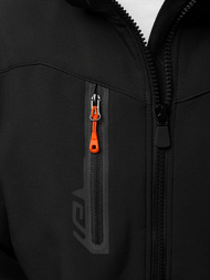 Férfi kapucnis softshell kabát fekete-narancs OZONEE GE/12268