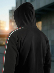 Férfi kapucnis felső fekete OZONEE JS/8B1731/3