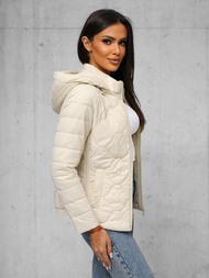 Női kabát ecru OZONEE JS/16M9239/62