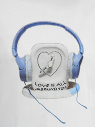 Női polo fehér-kék OZONEE DJ77806