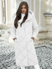 Női téli kabát fehér OZONEE JS/5M3173/281Z