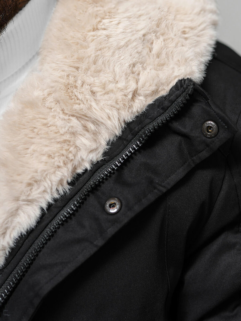 Férfi téli parka kabát fekete OZONEE JS/22M319/392