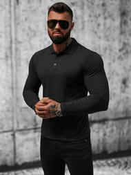 Férfi hosszú ujjú póló fekete OZONEE O/B263