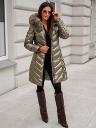 Női téli kabát arany OZONEE JS/16M9100/403Z