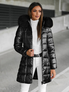 Női téli kabát fekete OZONEE JS/16M9120/392Z