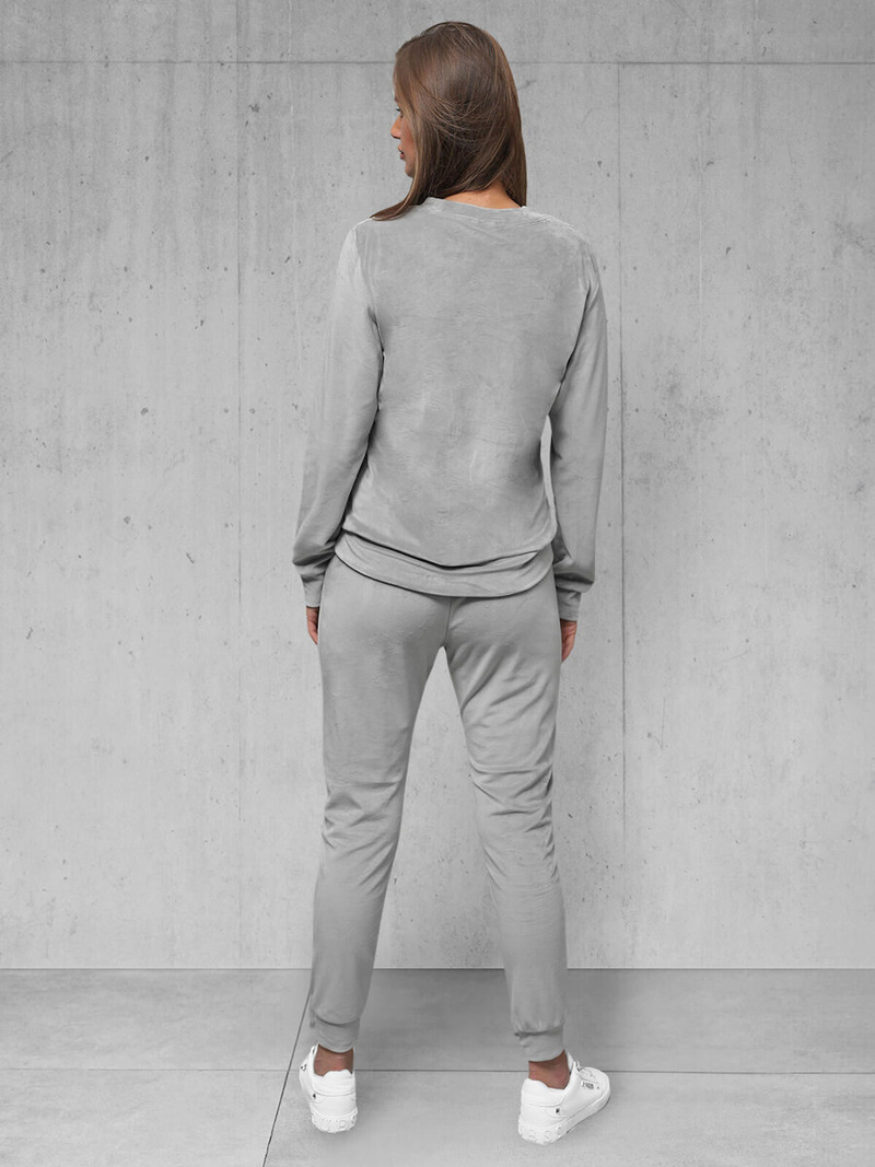 Női Melegítő Szett Velúr Szürke OZONEE O/8C1173/2Z