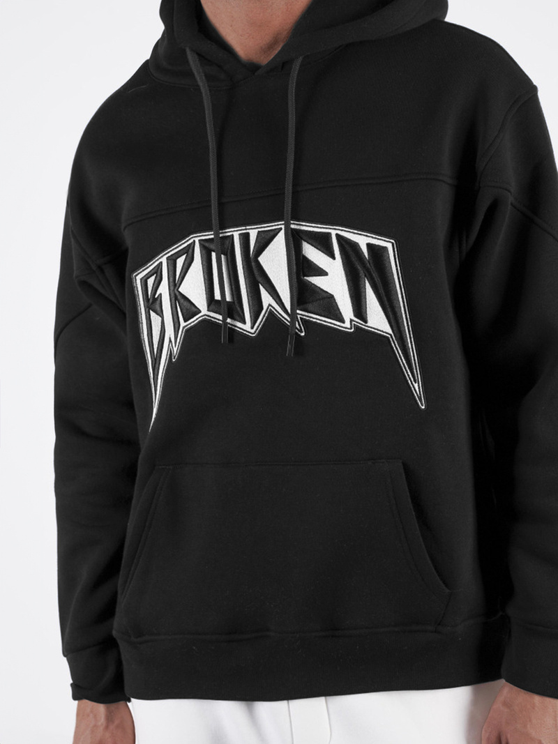 Kapucnis felső fekete OZONEE O/SWE23019Z