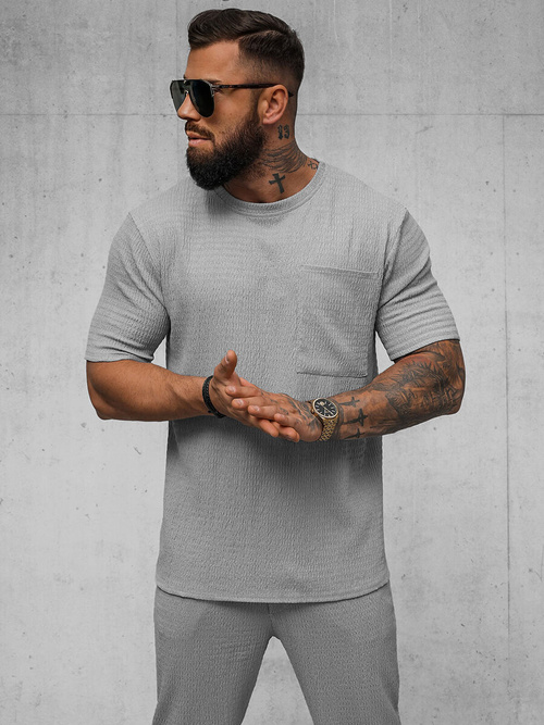 Férfi Póló Szürke OZONEE O/Y960T