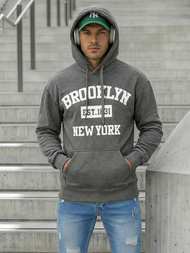 Férfi kapucnis felső grafit OZONEE JS/8B1767/5Z