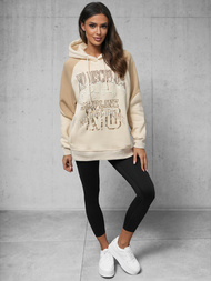 Kapucnis felső bézs OZONEE O/SWE23037Z