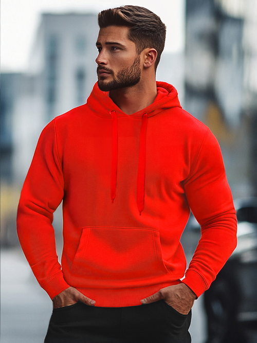 Férfi kapucnis pulóver Piros OZONEE JS/2009Z