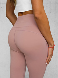 Női leggings széles lábakkal púder rózsaszín OZONEE JS/17K588/7