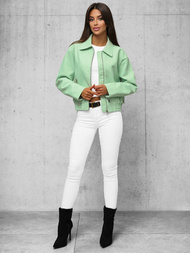 Női Bőrdzseki Mentol OZONEE O/G116Z