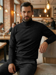 Férfi Pulóver Fekete OZONEE JS/59B3603/3