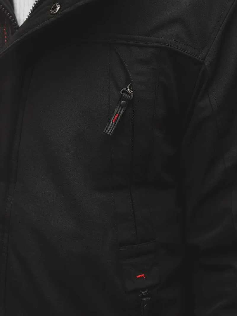 Férfi Steppelt Kabát Fekete OZONEE JS/M717/392