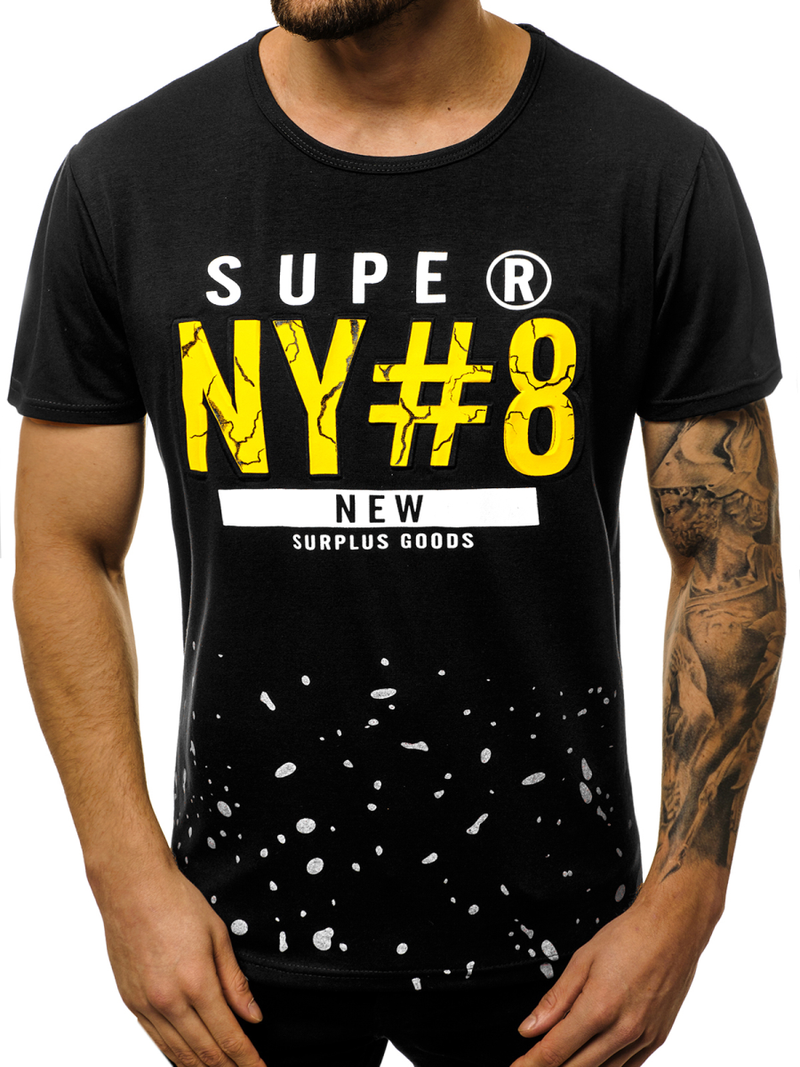 Férfi póló Fekete OZONEE JS/KS2028Z