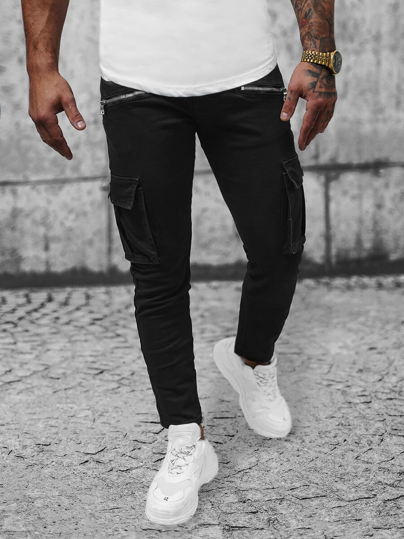 Férfi farmer nadrág fekete OZONEE NB/MP0123N