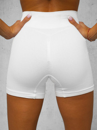 Rövid női leggings fehér OZONEE O/ZL-037
