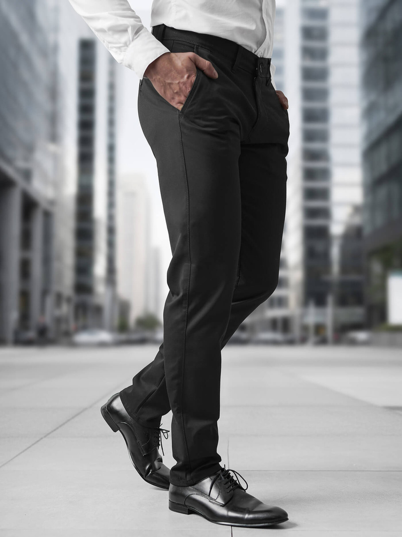 Férfi Nadrág Fekete OZONEE V/5100