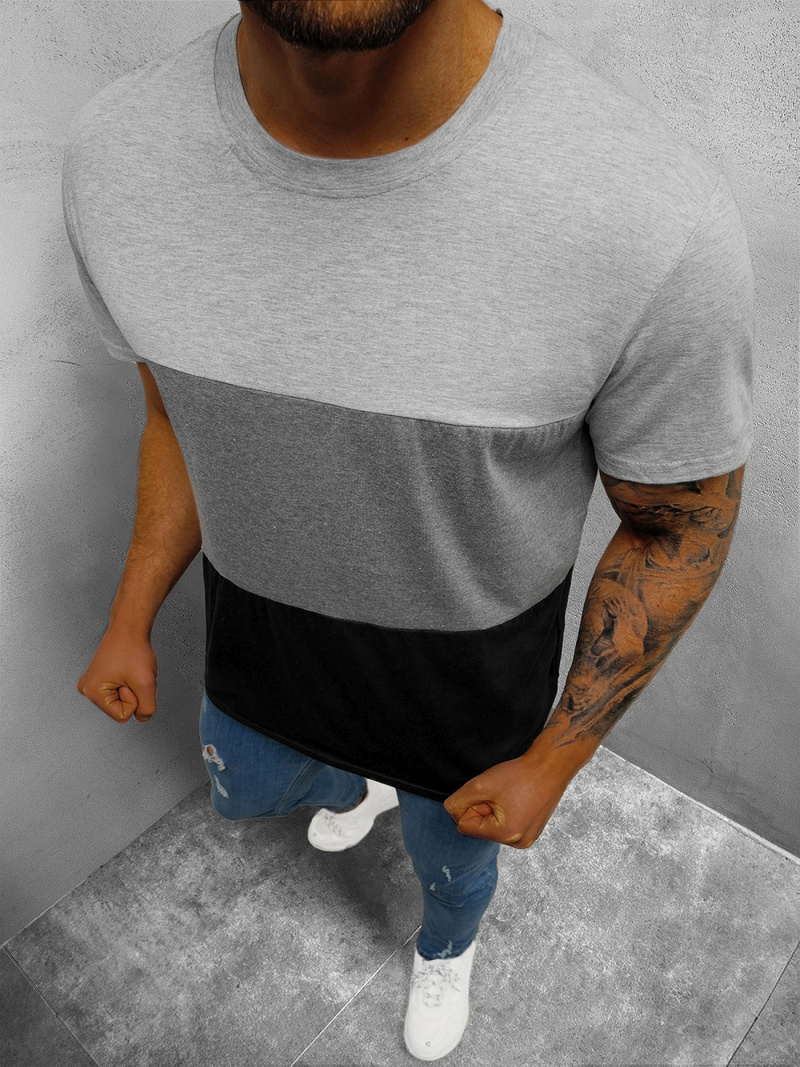 Férfi Póló Szürke OZONEE JS/8T87/3