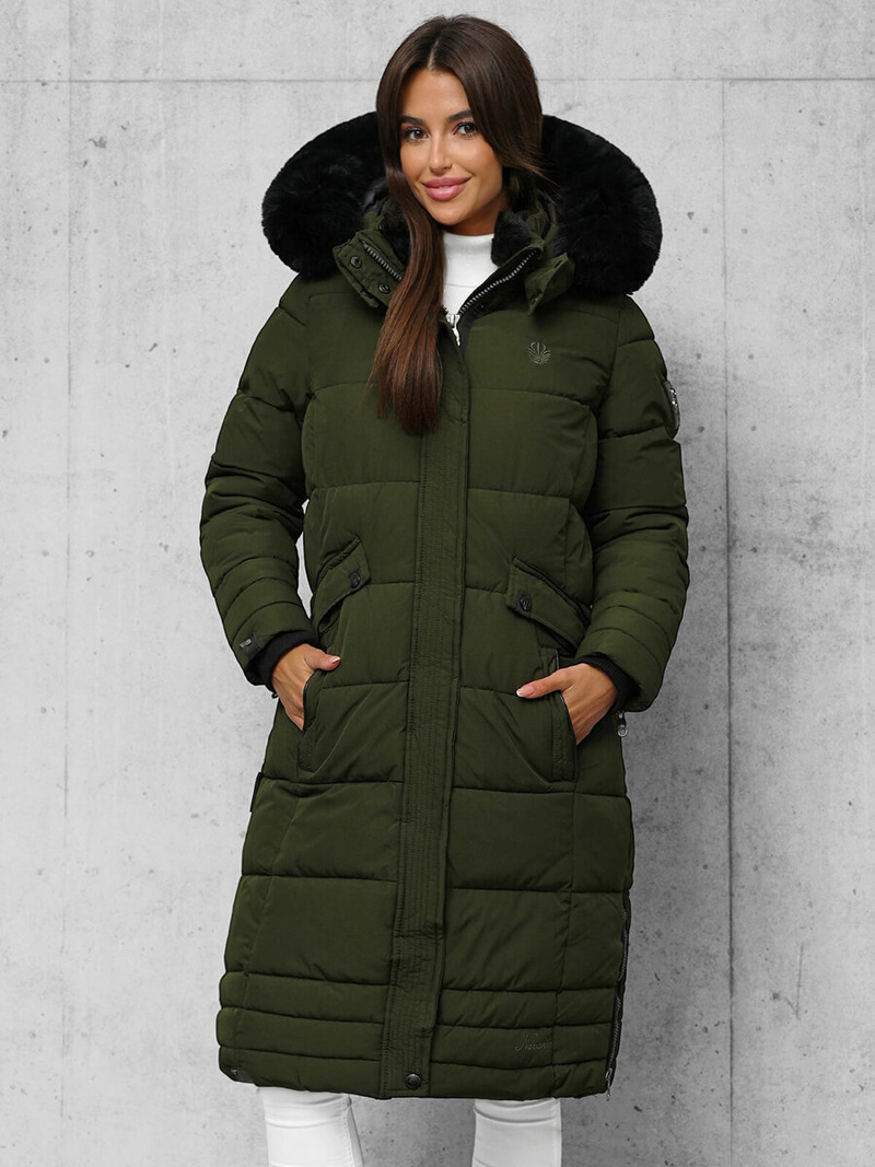 Női téli kabát khaki OZONEE O/W377