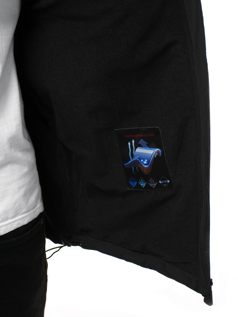 Férfi softshell kabát fekete-sárga OZONEE GE/12266