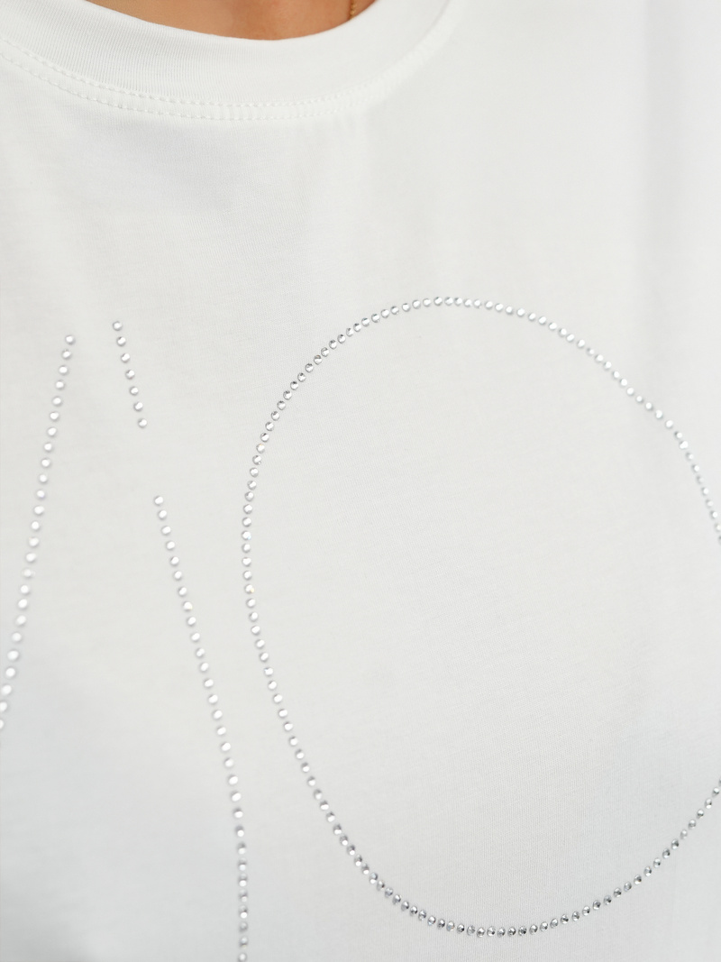 Női polo fehér OZONEE JS/YJ77841