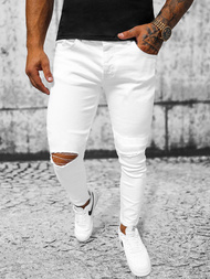 Férfi Farmer Nadrág Fehér OZONEE E/5391/01