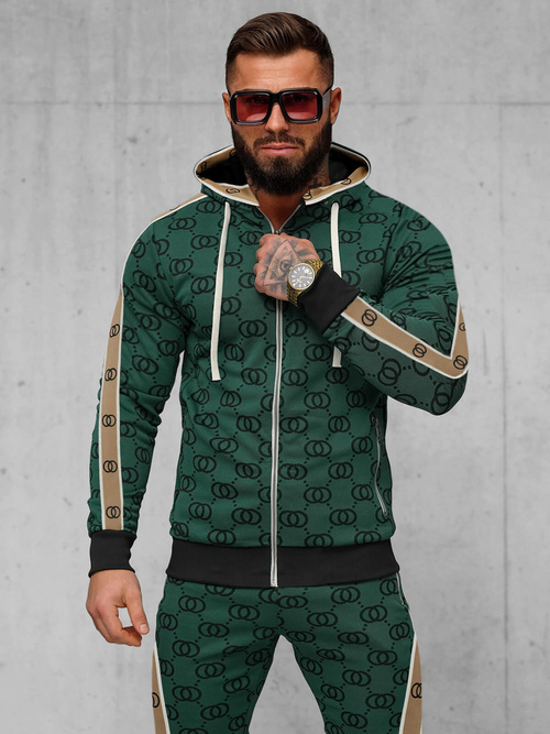 Férfi melegítő együttes zöld OZONEE O/FF3805AB