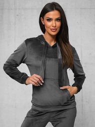 Női Melegítő Szett Velúr Grafit OZONEE JS/35C1612/5