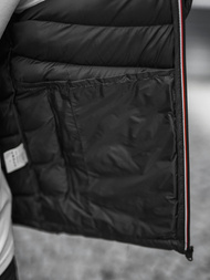 Férfi átmeneti kabát fekete OZONEE JS/SM71