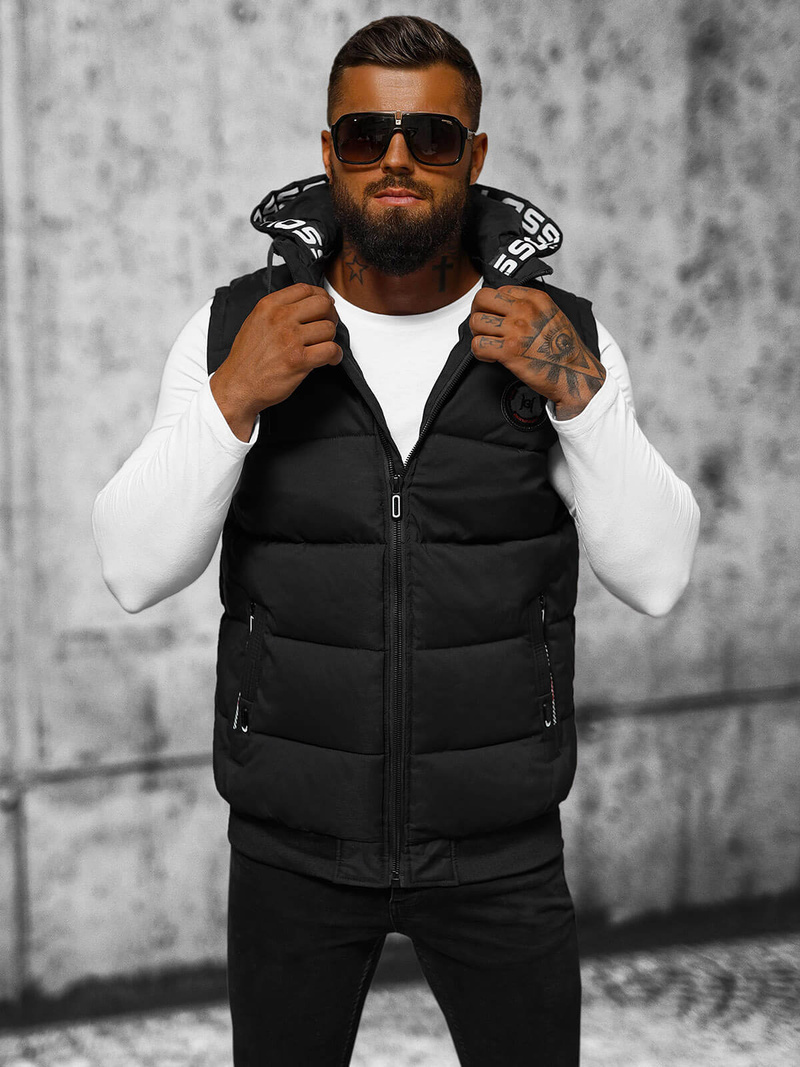 Férfi Mellény Fekete OZONEE JS/84M3028/392