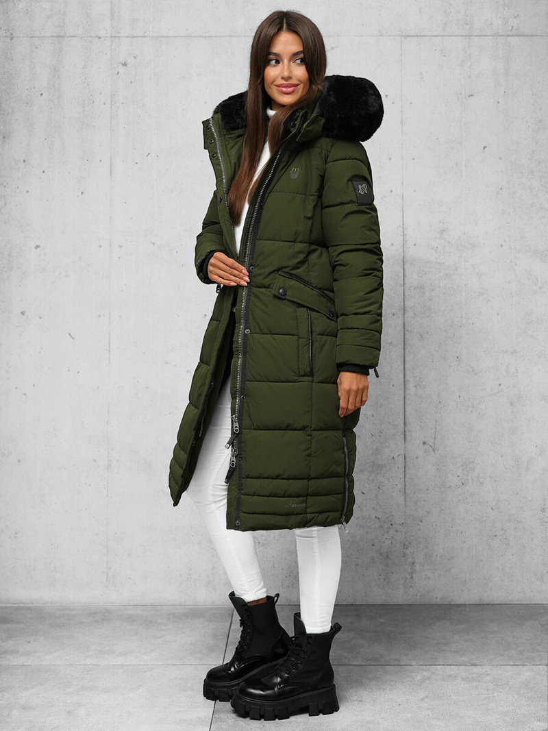 Női téli kabát khaki OZONEE O/W377
